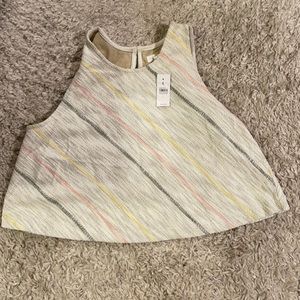 Cropped sleeveless top